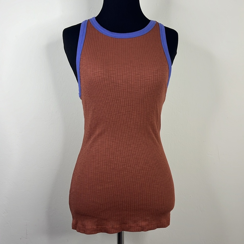 SUNDRY Acorn/ Moonlight Colorblock Ribbed Tank 2 (M)